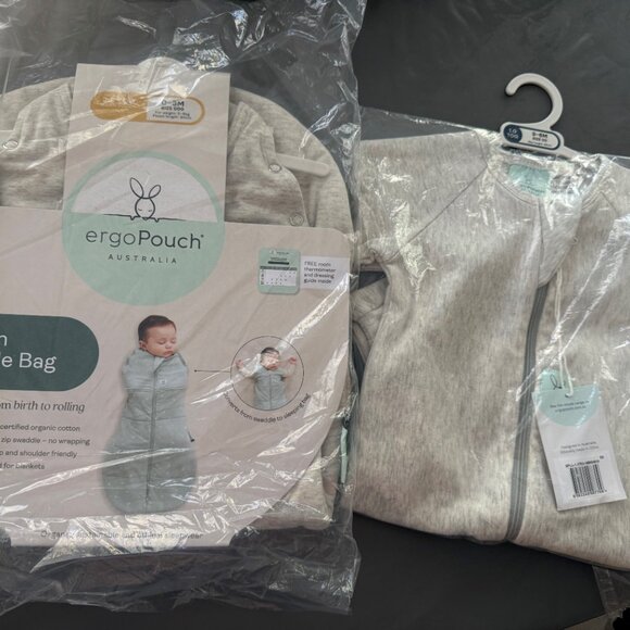 organic cotton swaddle bag and pajama bundle - Picture 2 of 14